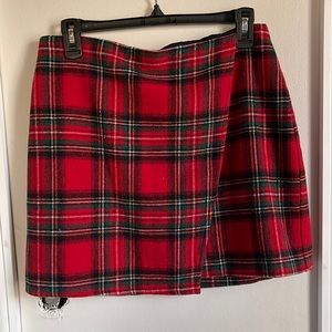 Hollister Plaid Wrap Skirt